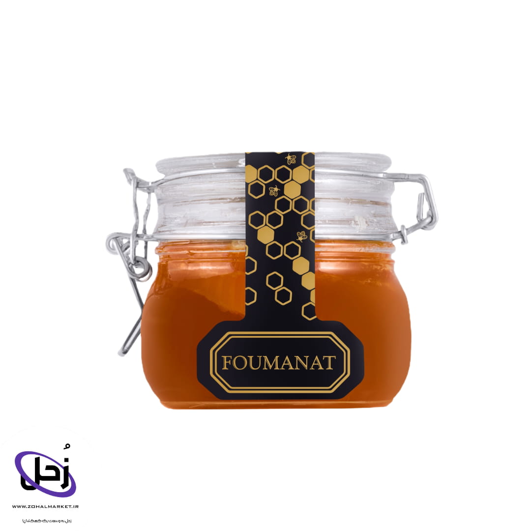 عسل طبیعی موم دار 600 گرمی فومنات