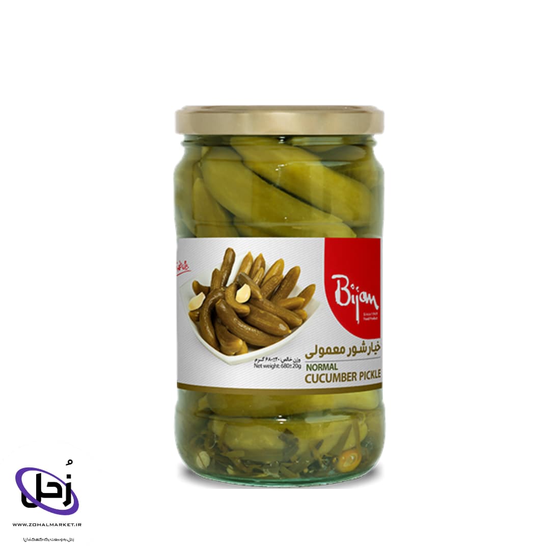 کنسرو خیارشور معمولی ۶۶۰ گرمی بیژن